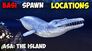 ASA BEST Basilosaurus Spawn LOCATIONS  ARK Survival Ascended The Island [upl. by Bunde]