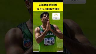 Arshad Nadeem Olympics 2024  Arshad Nadeem 9297m Throw 🇵🇰 shorts arshadnadeem olympics2024 [upl. by Brynne]