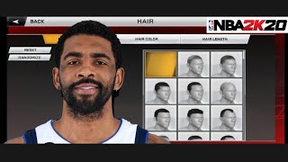 Kyrie Irving Face Creation  NBA 2K20 Mobile [upl. by Nnyrb271]