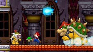 New Super Mario Bros DS 100 Walkthrough  World 8  Final Boss All Star Coins amp Secret Exits [upl. by Haropizt]