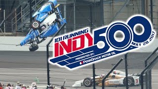 2017 Indy 500 Highlights  Scott Dixon Crash [upl. by Arrej516]