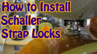 DIY How To Install Schaller Strap Locks Onto a Guitar  Guitar Schaller Strap Lock Installation [upl. by Netneuq]