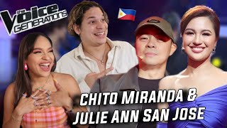 Latinos react to Julie Ann San Jose amp Chito Miranda surprise show at The Voice [upl. by Enerual950]