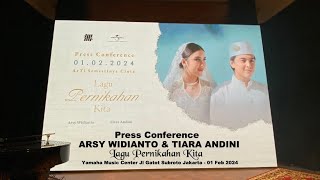 Press Conference Arsy Widianto amp Tiara Andini Lagu Pernikahan Kita 01022024 [upl. by Aneehs]