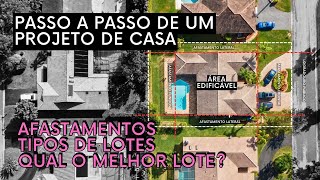 GUIA COMPLETO PARA UM PROJETO DE CASA TUDO SOBRE LOTES AFASTAMENTOS E OUTROS LIMITANTES [upl. by Frodine]