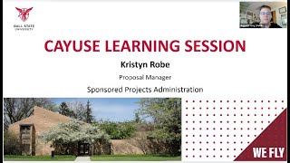 CAYUSE Learning Session [upl. by Susejedairam]