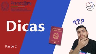 Dicas Agendamento Passaporte Italiano  Prenotami  Parte 2 [upl. by Ydeh]