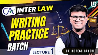 CA Inter Law Question amp Answer Writing Practice Batch  L1  C123  CA Indresh Gandhi cainter [upl. by Sarajane]