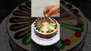 Three Colour Cake Design cake video youtubeshorts ytshorts shorts shortsfeed [upl. by Liponis]