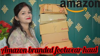 AMAZON BRANDED FOOTWEAR HAUL BATA FOOTWEAR HEELS AND FLAT REVIEW UNDER BUDGET [upl. by Nalda28]