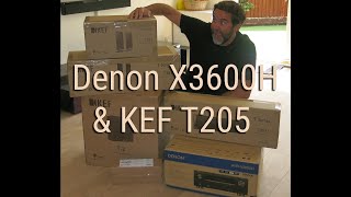 Home Theater Denon X3600H amp KEF T205 unboxing [upl. by Belak]