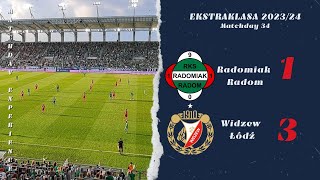 Radomiak Radom  Widzew Łódź 13  Poland  Ekstraklasa  Matchday 34  25052024 [upl. by Hodges388]