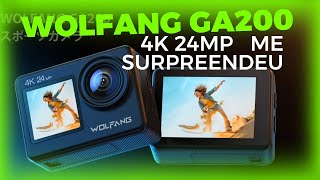 CAMERA DE AÇÃO 4K 24MP ME SURPREENDEU DE MAIS WOLFANG GA200 [upl. by Arinay]