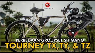 Perbedaan Groupset Shimano Tourney Seri TX TY dan TZ 410 [upl. by Ecitsuj]