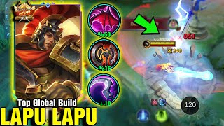 LAPU LAPU BEST LIFESTEAL BUILD AND EMBLEM  LAPU LAPU VS DYRROTH  MOBİLE LEGENDS LAPU LAPU GAMEPLAY [upl. by Doxia]