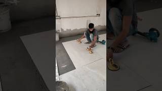 Floor tiles fitting 32×64 inch tiles install tiles marble interiordesign beigetiles marbletile [upl. by Burd512]