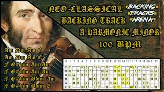 NeoClassical Metal  Backing Track  A Harmonic Minor  100 BPM [upl. by Ahsito]