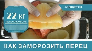 Как Замораживать Перец на Зиму для Фарширования 22 кг на полморозилки [upl. by Hnirt]