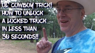 How to unlock a locked truck in less than 30 seconds [upl. by Neirol]