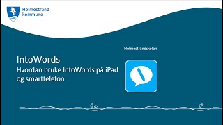 Hvordan bruke IntoWords på iPad og smarttelefon [upl. by Euqenimod]