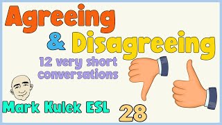 Agreeing amp Disagreeing with tag questions  English Class  Mark Kulek ESL [upl. by Eiwoh]