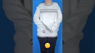 Mens sweater into a trendy ladys outfit Miarti 🧵✂️ [upl. by Ahsienauq]