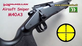 Airsoft Sniper McMillan M40A3 Spring 6mm [upl. by Aicila]