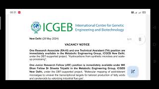 International Centre for Genetic Engineering and Biotechnology jobs vacancy 2024 [upl. by Ruenhs943]