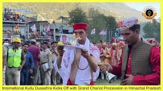 International kulludussehra Kicks Off with Grand Chariot Procession in Himachal Pradesh [upl. by Walt]