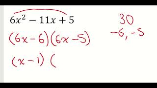 Factorising Quadratics with coefficient of x squared greater than 1  3 [upl. by Ramsdell]