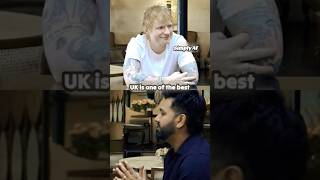 Ed Sheeran and Rohit Sharma talking about Cricket edsheeran rohitsharma ipl viral [upl. by Idnis278]