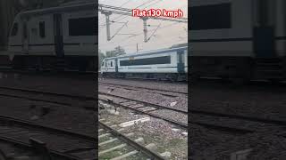 Train 22448 Amb andaurra to New Delhi vande Bharat crossing Sonipat jn at 130kmph railway shorts [upl. by Yawnoc]