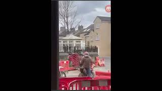 Bike Gang Destroy Safety Cones amp Barriers  Barnsley [upl. by Nilesoj]