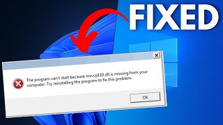 How to Fix msvcp110dll Missing Error in Windows 1011 [upl. by Richlad]