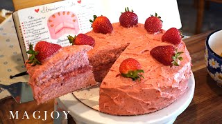 🍓💗Strawberry Cake🍓💗 Yummy and Satisfying Cake Making [upl. by Kancler542]