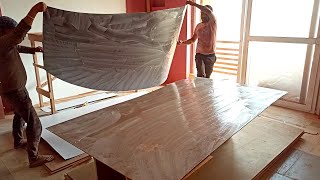 No Bubblequot No Airquot how to paste laminate on plywood  लैमिनेट लगाना सीखे [upl. by Doyle]