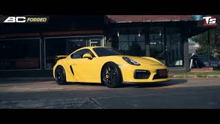 Porsche Cayman GT4  BC Forged [upl. by Akinyt]