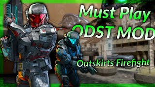 Incredible ODST Firefight map  Outskirts Firefight Halo 3 ODST Mod [upl. by Nnaeirelav]