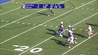 College Football UVA Wise  Barton Highlights 91623 [upl. by Trembly]