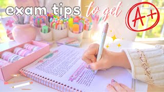 Exam day routine  last minute study tips to get those As ✨💯 [upl. by Yhtir804]