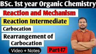 Rearrangement of carbocation  Reaction and Mechanism  BSc 1st semester organic chemistry [upl. by Ihana98]