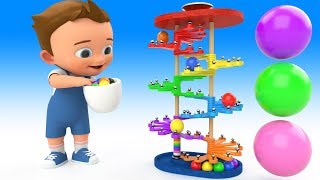 Ping Pong Color Balls Slider Wooden Toy Set 3D  Learning Colors for Children Baby Play Balls Toys [upl. by Arik]