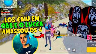 LUCCA AMASSOU OS 4  LOS GRANDES NA CALL DA LOUD DEU RUIM   NETSHOES VS LOS  CLIPS FREE FIRE [upl. by Ashraf]