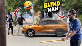 Blind man Prank 🤣  Best Crazy Blind man in Public Prank 2024  Fahad Bhai Official [upl. by Schlicher844]