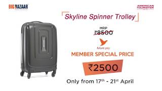 American Tourister Skyline Spinner Trolley  Rs 2500  Big Bazaar [upl. by Raviv812]