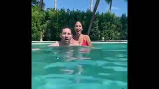 Messi and his wife Antonela kissing inside swimming pool messi football yt ytshorts viralvideo [upl. by Devland392]