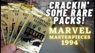 Opening Packs of Marvel Masterpieces 1994  Rare and Gorgeous Cards Gold Signatures amp More [upl. by Atsejam]