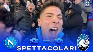 SPETTACOLARI NAPOLI 20 ATALANTA  LIVE REACTION TIFOSI NAPOLETANI AL MARADONA [upl. by Botnick]