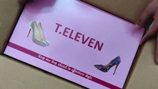 TELEVEN Pointed toe chunky heeled shoes unboxing unboxingvideo ajio televen [upl. by Drescher]