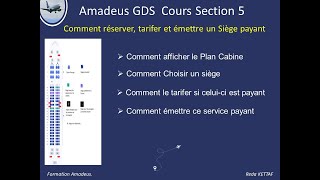 Formation Amadeus GDS Comment Réserver un Siege Payant By Reda KETTAF [upl. by Dnalerb]